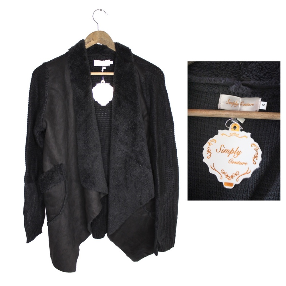 Simply Couture NWT Faux Fur Flyaway Sweater Small